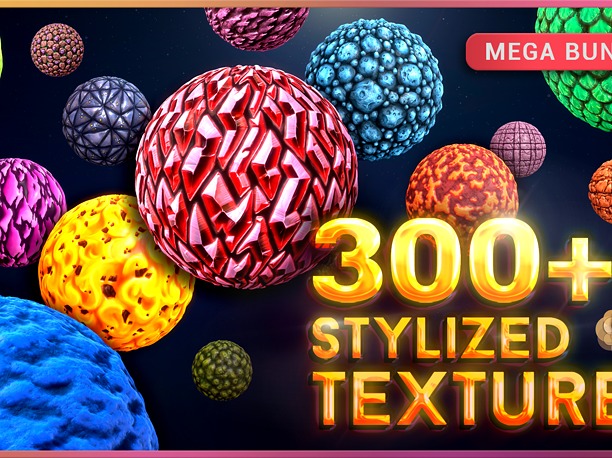 3D model 300 Hand Painted Textures - Mega Bundle 1