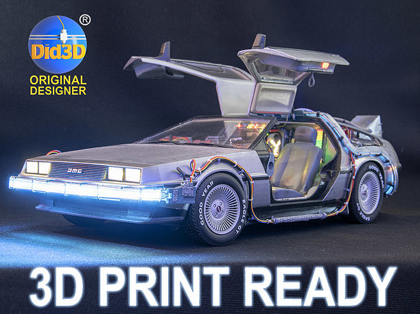 DELOREAN HQ Special 3Dprint design 1-8 Scale 530mm