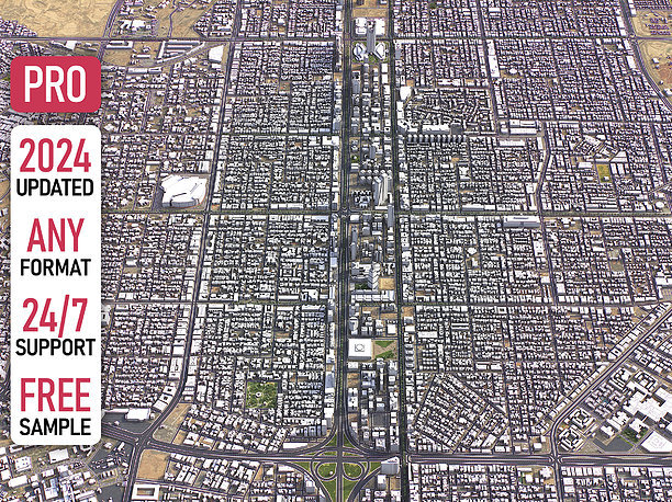 Riyadh - 3D City Model game-ready