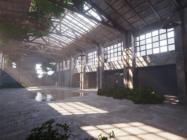 3D asset SHC Abandoned Factory hall