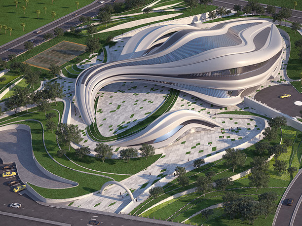3D model futuristic Futuristic building