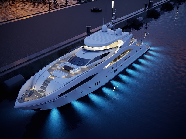 3D Sunseeker Predator 130 superyacht