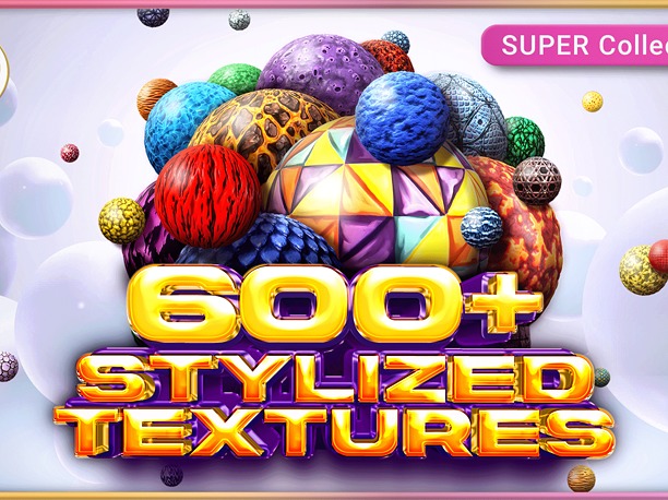600 Super Stylized Texture Collection 3D model