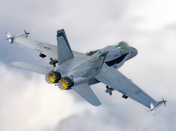 3D asset F18 Hornet - with Cocpit-High Quality 3