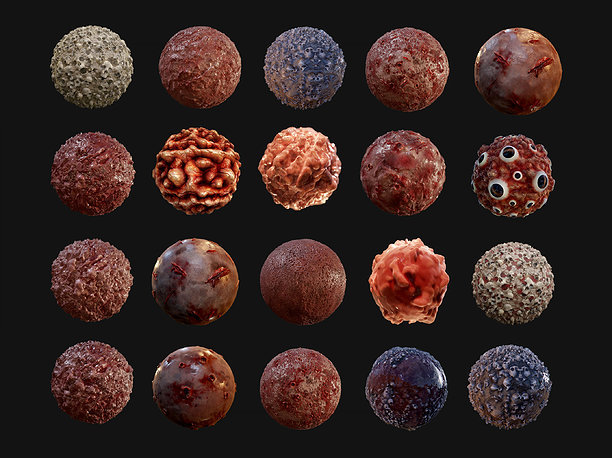 3D model 20 Bloody Gore Horror Seamless PBR Textures