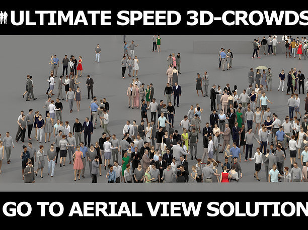 3D PEOPLE CROWDS - TOTAL PACK - ULTIMATE SPEED low-poly