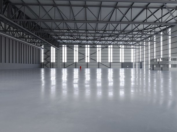 3D asset Airplane Hangar Interior 2