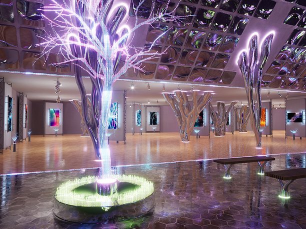 NFT Gallery Showroom 3D asset