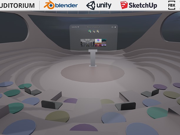 3D asset Metaverse Auditorium