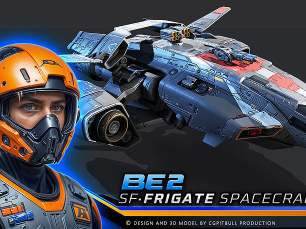 3D model Frigate BE2 Spacecraft