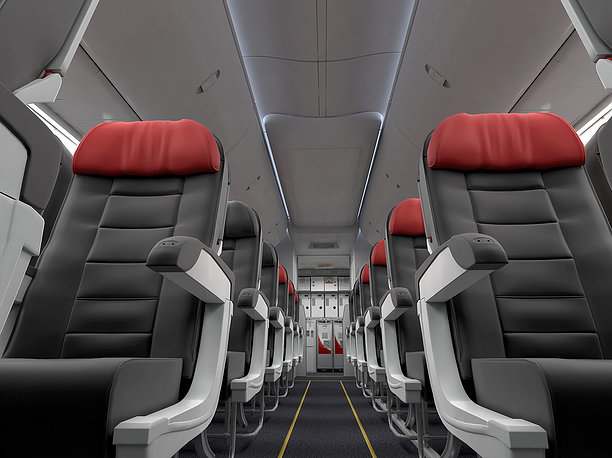 Boeing 737 Interior With Galley 3D