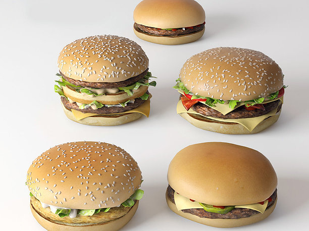 3D model Burger collection