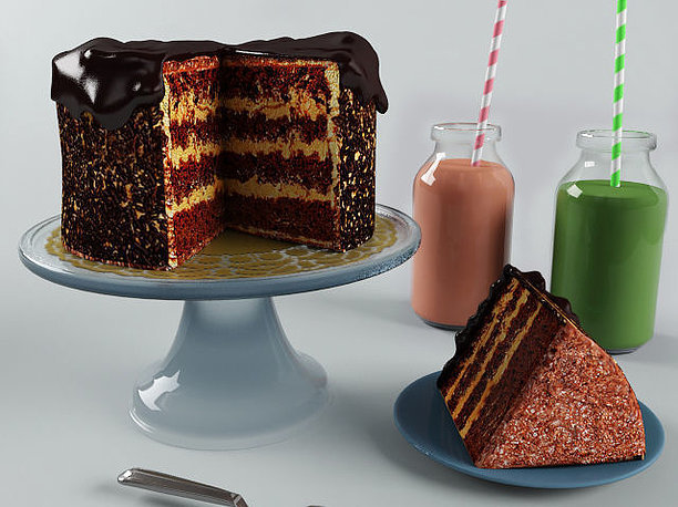 3D model cake choco