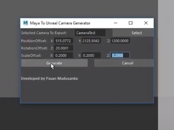 Maya to Unreal Engine Camera exporter 3D model
