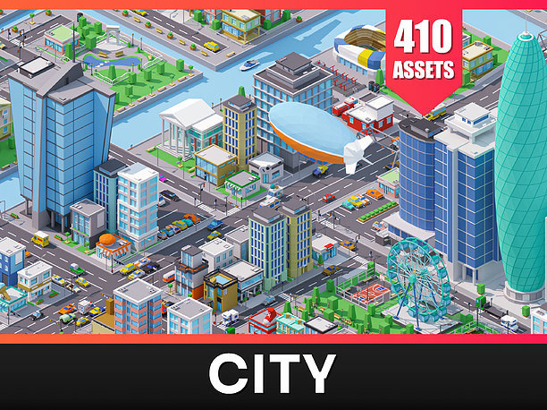 City 1 3D model VR / AR ready