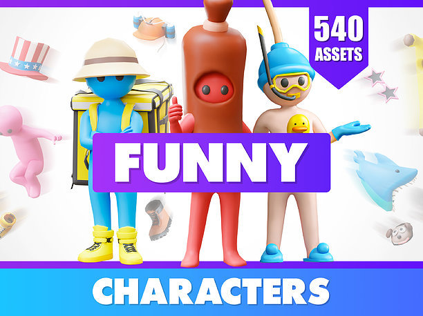 Funny Characters - Asset Pack by ithappy animated