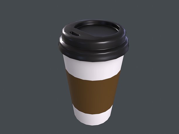 realtime Coffee To Go Cup 3D Model
