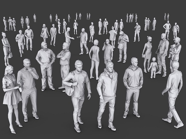 Complete Lowpoly People Pack 3D model