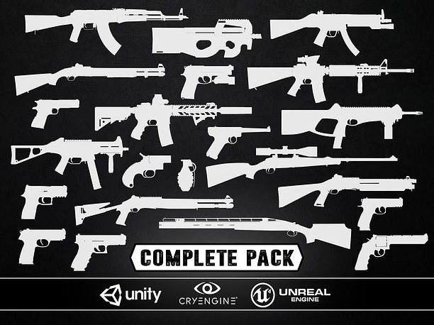 COMPLETE WEAPONS PACK - Models and 3D asset