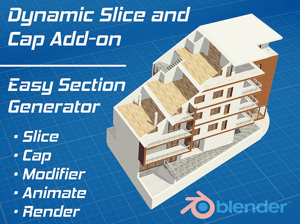 Dynamic Slice and Cap for Blender 3D model animated
