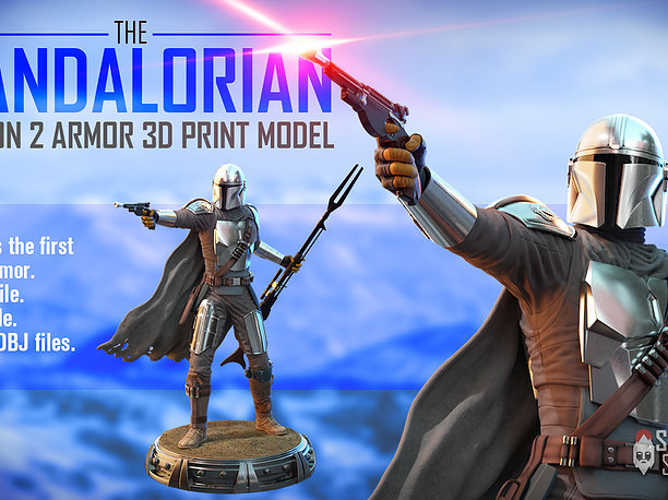 The mandalorian 3d print model