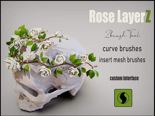 Rose LaerZ Zbrush tool 3D asset