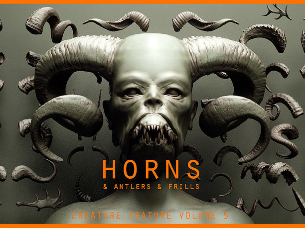 3D model HORNS - 60 part IMM and VDM brush fantasy