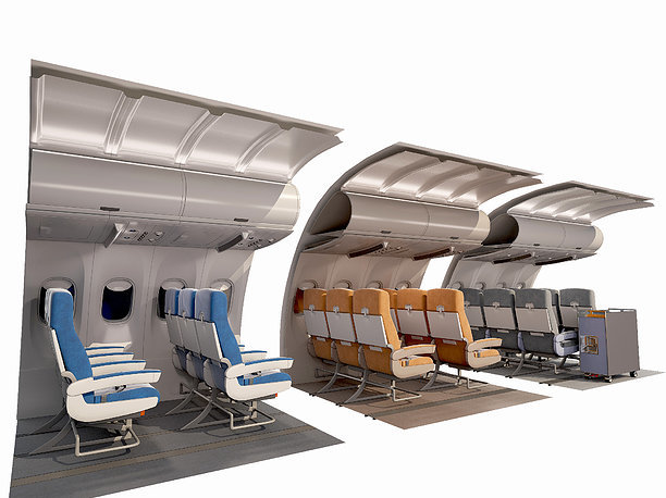 collection airplane chair 3 colors 3D model