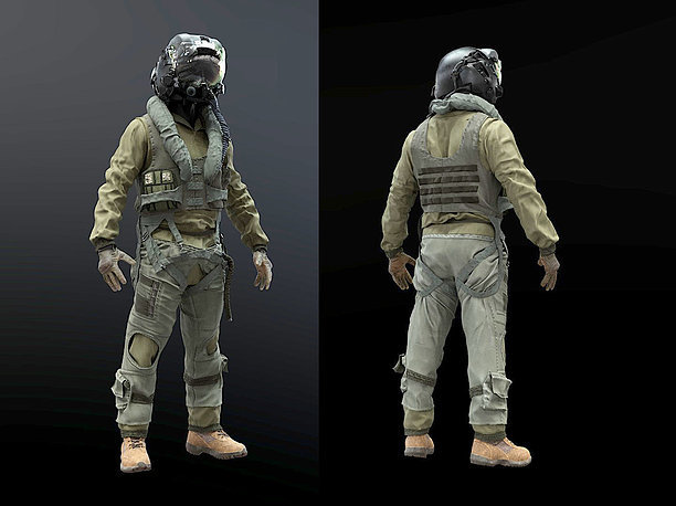 FLIGHT SUIT F35 Pilot 3D model