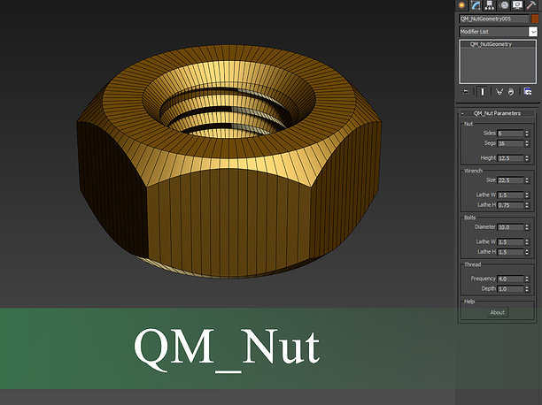 3D QM Nut Scripted Geometry Plugin