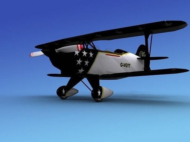 aircraft 3D rigged Pitts Special