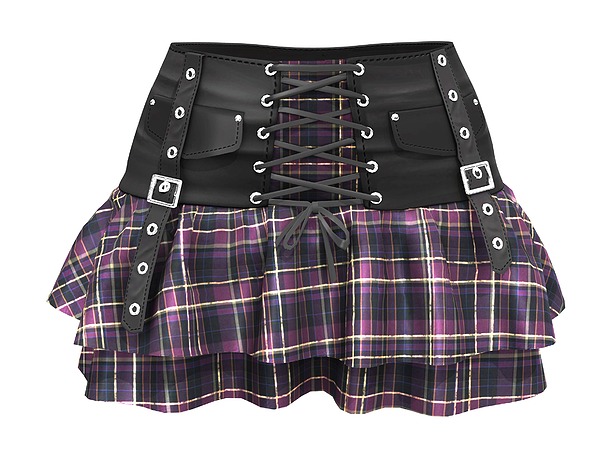 3D asset Punk Ruffled Skirt