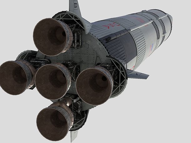 saturn-5 rocket 3D model