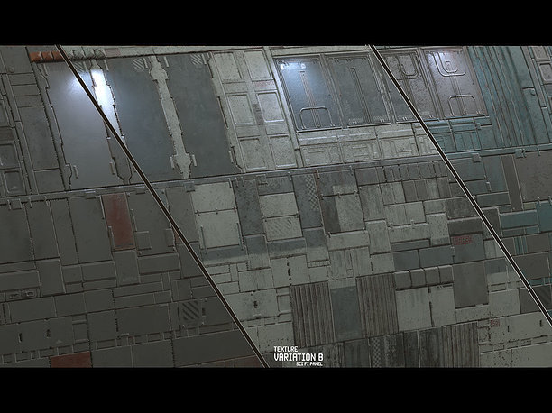 3D model Scifi Wall Panel Texture Set B