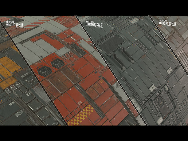 3D model Scifi Wall Panel Texture Set E