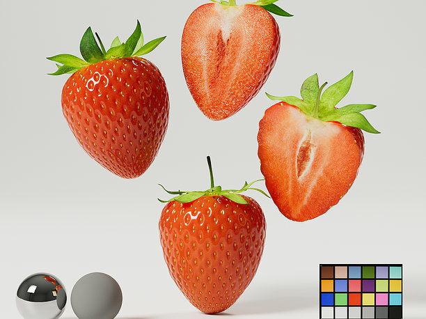 realistic 3D asset realtime Strawberry