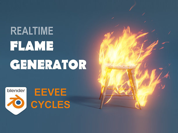 3D Realtime flame generator in Blender