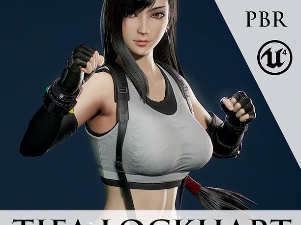 Tifa Lockhart - Game Ready 3D asset rigged