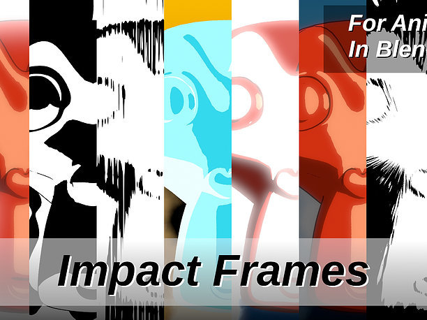 For Anime in Blender - Impact Frames 3D model