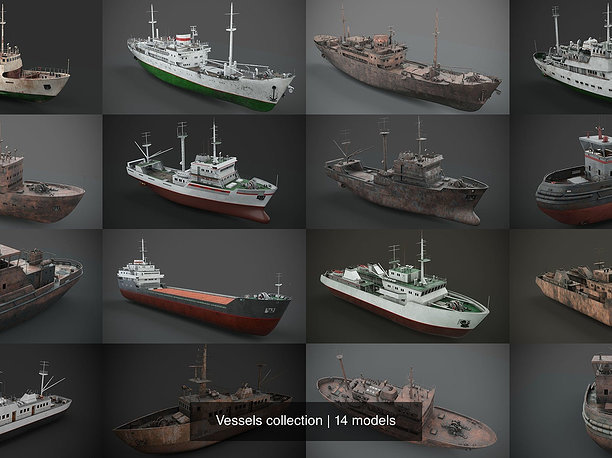Vessels collection 3D