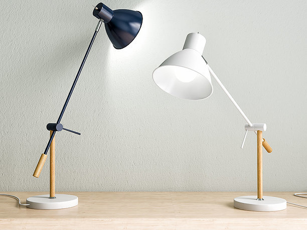 Victor table lamp 3D model wood