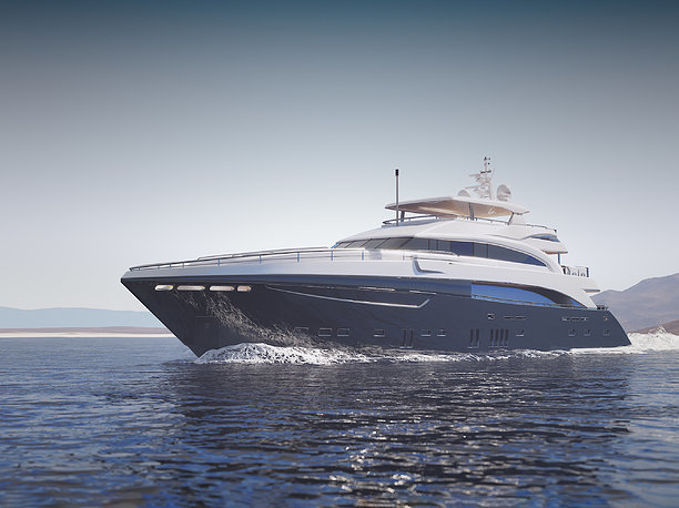 3D model Large luxurious yacht
