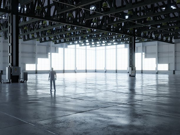 3D model low-poly Warehouse Interior 4 - Textured