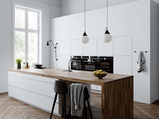 White Kitchen by Kvik decoration-interior 3D